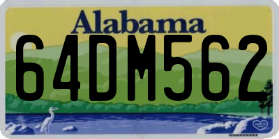 AL license plate 64DM562