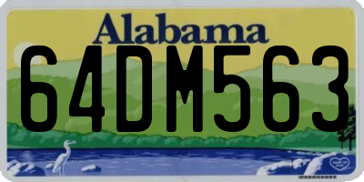 AL license plate 64DM563