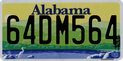 AL license plate 64DM564