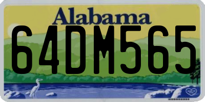 AL license plate 64DM565