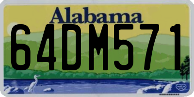AL license plate 64DM571