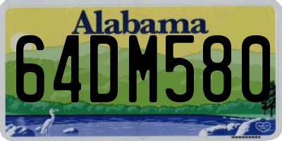 AL license plate 64DM580