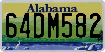 AL license plate 64DM582