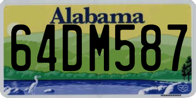 AL license plate 64DM587