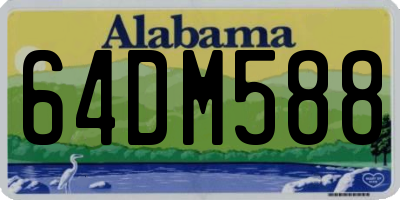 AL license plate 64DM588