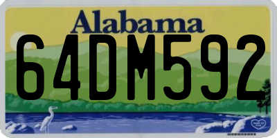 AL license plate 64DM592