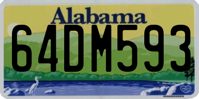 AL license plate 64DM593