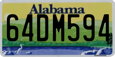 AL license plate 64DM594