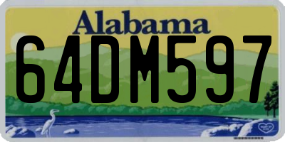 AL license plate 64DM597