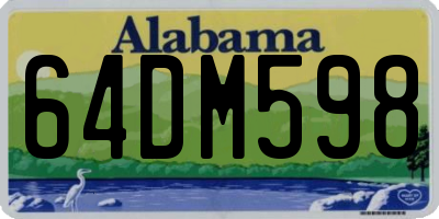 AL license plate 64DM598
