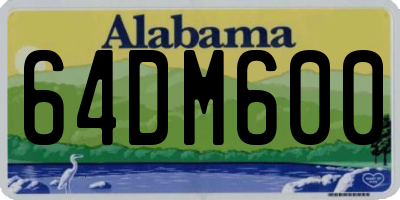 AL license plate 64DM600