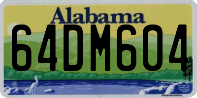 AL license plate 64DM604