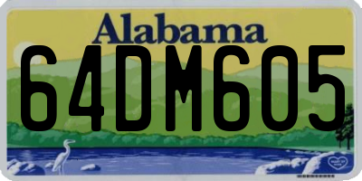 AL license plate 64DM605