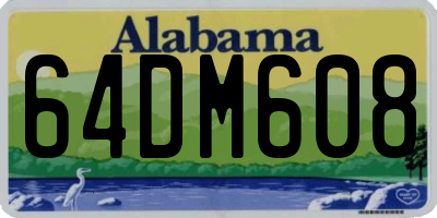 AL license plate 64DM608