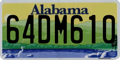AL license plate 64DM610