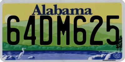 AL license plate 64DM625