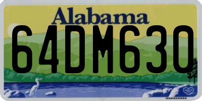 AL license plate 64DM630