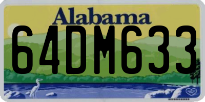 AL license plate 64DM633