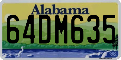 AL license plate 64DM635