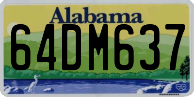AL license plate 64DM637