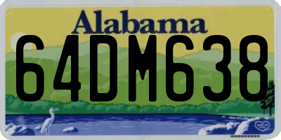 AL license plate 64DM638