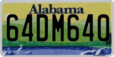 AL license plate 64DM640