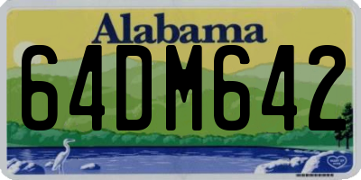 AL license plate 64DM642