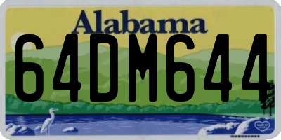 AL license plate 64DM644
