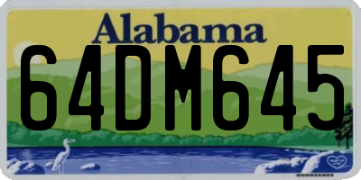 AL license plate 64DM645