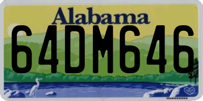 AL license plate 64DM646
