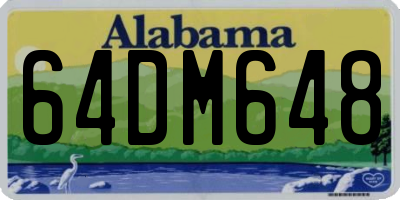AL license plate 64DM648