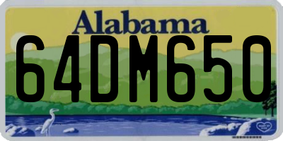 AL license plate 64DM650