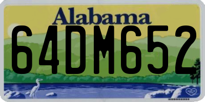 AL license plate 64DM652
