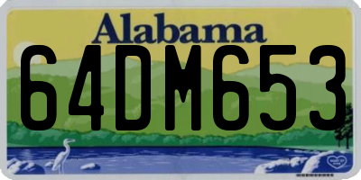 AL license plate 64DM653