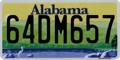 AL license plate 64DM657