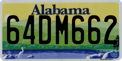 AL license plate 64DM662