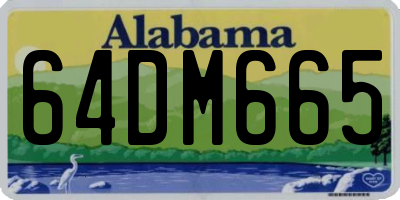 AL license plate 64DM665