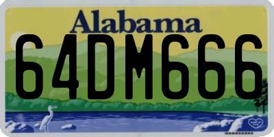 AL license plate 64DM666