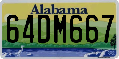 AL license plate 64DM667