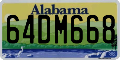 AL license plate 64DM668