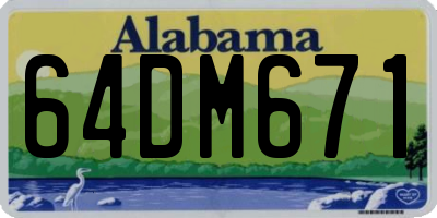 AL license plate 64DM671