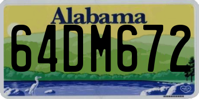 AL license plate 64DM672