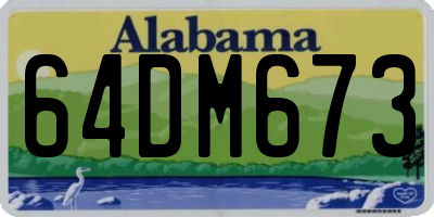 AL license plate 64DM673