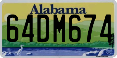 AL license plate 64DM674