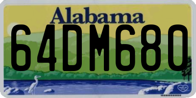 AL license plate 64DM680