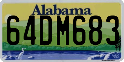 AL license plate 64DM683