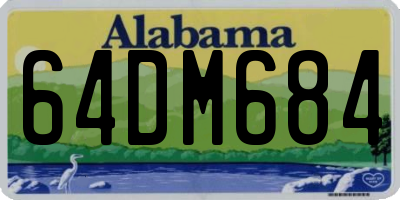AL license plate 64DM684