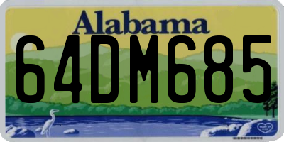 AL license plate 64DM685
