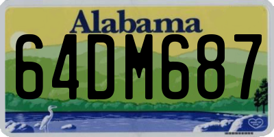 AL license plate 64DM687