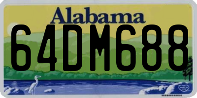 AL license plate 64DM688